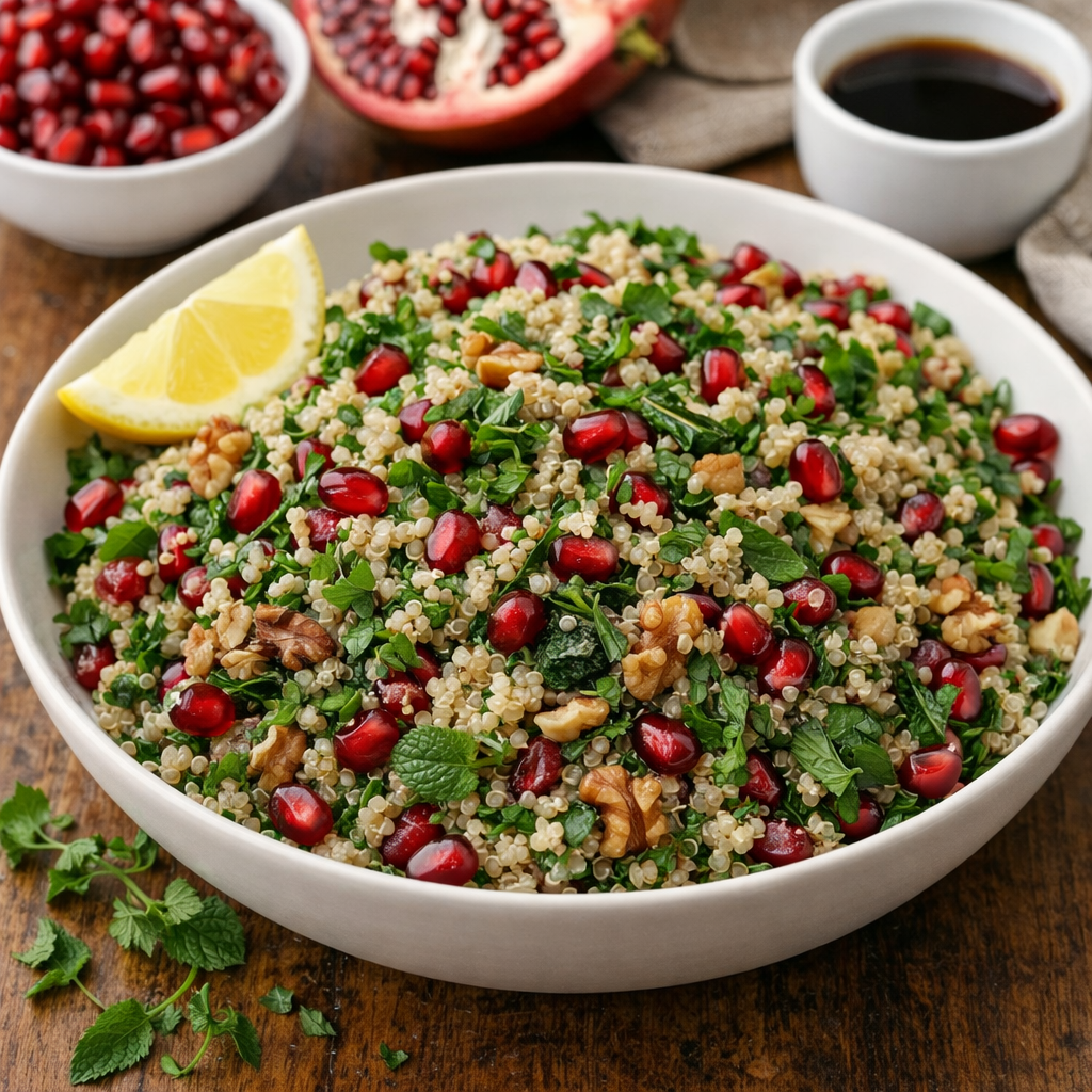 KİNOA VE NARLI FİT SALATA